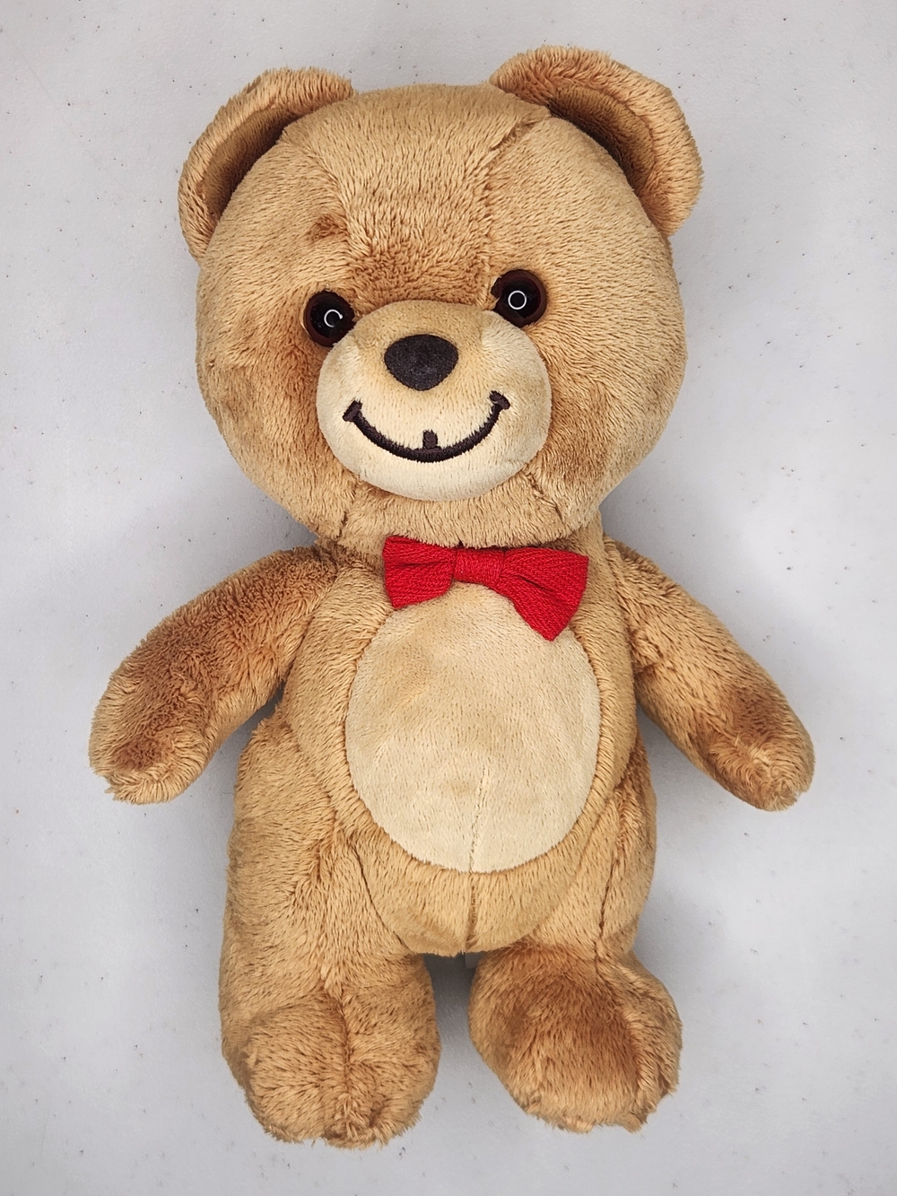 GUND Kraft Peanut Butter Teddy Bear 10" Plush Red Bow Tie Vintage Advertising